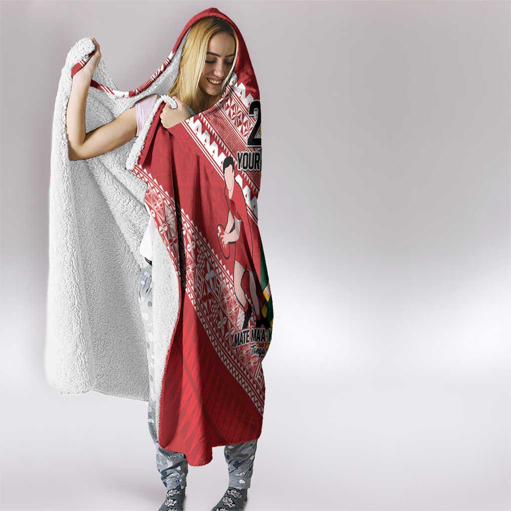 Australia-Tonga Rugby Pacific Custom Hooded Blanket The Kangaroos and Mate Ma'a Tonga LT9 - Polynesian Pride