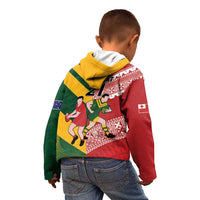 Australia-Tonga Rugby Pacific Custom Kid Hoodie The Kangaroos and Mate Ma'a Tonga LT9 - Polynesian Pride