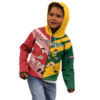 Australia-Tonga Rugby Pacific Custom Kid Hoodie The Kangaroos and Mate Ma'a Tonga LT9 - Polynesian Pride