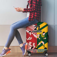 Australia-Tonga Rugby Pacific Custom Luggage Cover The Kangaroos and Mate Ma'a Tonga LT9 - Polynesian Pride