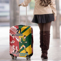 Australia-Tonga Rugby Pacific Custom Luggage Cover The Kangaroos and Mate Ma'a Tonga LT9 - Polynesian Pride