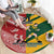 Australia-Tonga Rugby Pacific Custom Round Carpet The Kangaroos and Mate Ma'a Tonga