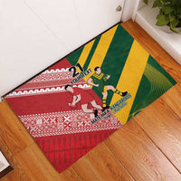 Australia-Tonga Rugby Pacific Custom Rubber Doormat The Kangaroos and Mate Ma'a Tonga LT9 - Polynesian Pride