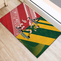 Australia-Tonga Rugby Pacific Custom Rubber Doormat The Kangaroos and Mate Ma'a Tonga LT9 - Polynesian Pride