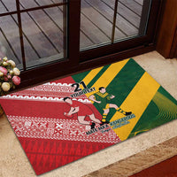Australia-Tonga Rugby Pacific Custom Rubber Doormat The Kangaroos and Mate Ma'a Tonga LT9 - Polynesian Pride