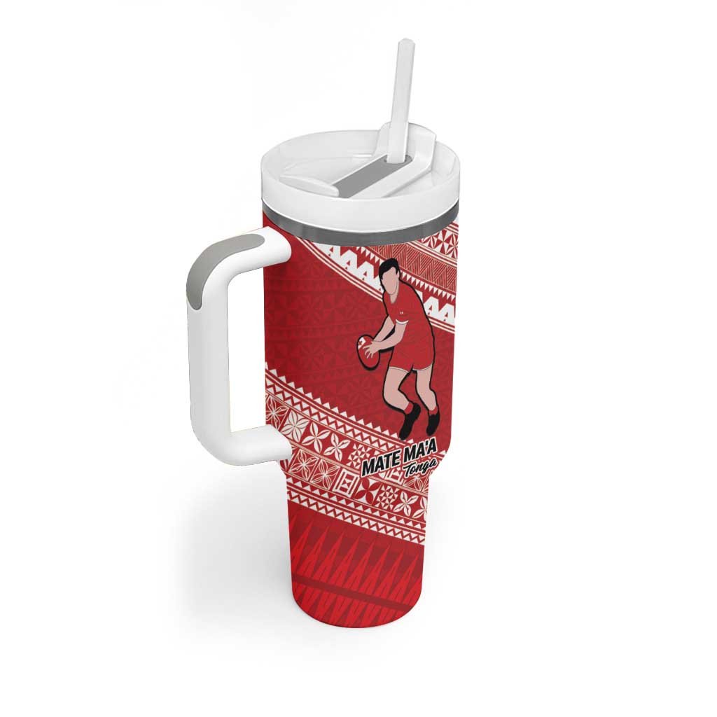 Australia-Tonga Rugby Pacific Custom Tumbler With Handle The Kangaroos and Mate Ma'a Tonga LT9 - Polynesian Pride