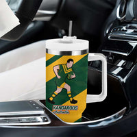 Australia-Tonga Rugby Pacific Custom Tumbler With Handle The Kangaroos and Mate Ma'a Tonga LT9 - Polynesian Pride