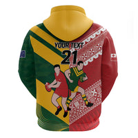 Australia-Tonga Rugby Pacific Custom Zip Hoodie The Kangaroos and Mate Ma'a Tonga LT9 - Polynesian Pride
