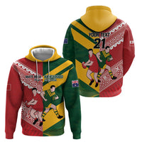 Australia-Tonga Rugby Pacific Custom Zip Hoodie The Kangaroos and Mate Ma'a Tonga LT9 - Polynesian Pride