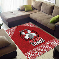 Tonga Rugby XIII Custom Area Rug Mate Ma'a Tonga with Ngatu Pattern LT9 - Polynesian Pride