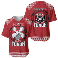 Tonga Rugby XIII Custom Baseball Jersey Mate Ma'a Tonga with Ngatu Pattern LT9 - Polynesian Pride