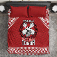 Tonga Rugby XIII Custom Bedding Set Mate Ma'a Tonga with Ngatu Pattern LT9 Red - Polynesian Pride