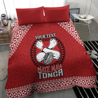 Tonga Rugby XIII Custom Bedding Set Mate Ma'a Tonga with Ngatu Pattern LT9 - Polynesian Pride
