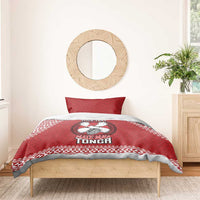 Tonga Rugby XIII Custom Bedding Set Mate Ma'a Tonga with Ngatu Pattern LT9 - Polynesian Pride
