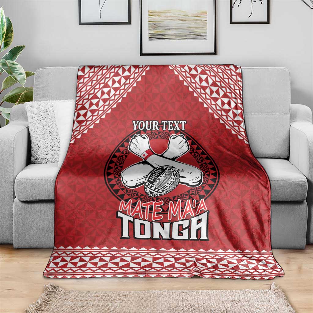 Tonga Rugby XIII Custom Blanket Mate Ma'a Tonga with Ngatu Pattern LT9 - Polynesian Pride