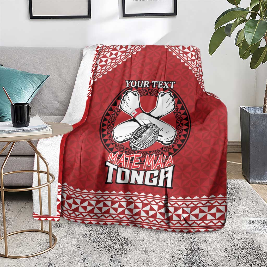 Tonga Rugby XIII Custom Blanket Mate Ma'a Tonga with Ngatu Pattern LT9 - Polynesian Pride
