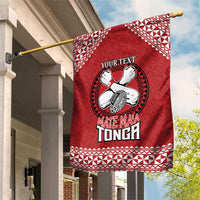 Tonga Rugby XIII Custom Garden Flag Mate Ma'a Tonga with Ngatu Pattern LT9 House Flag Red - Polynesian Pride