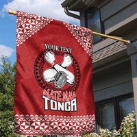 Tonga Rugby XIII Custom Garden Flag Mate Ma'a Tonga with Ngatu Pattern LT9 - Polynesian Pride