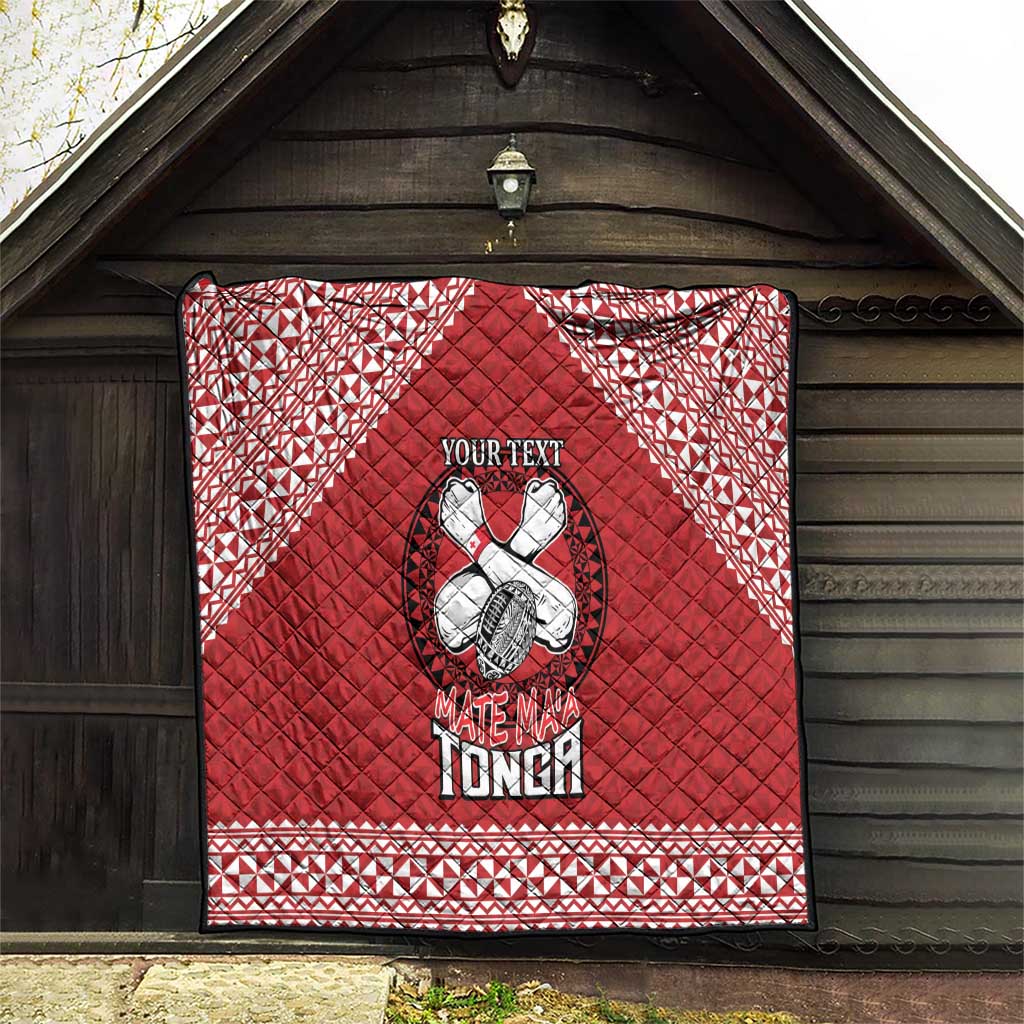 Tonga Rugby XIII Custom Quilt Mate Ma'a Tonga with Ngatu Pattern LT9 - Polynesian Pride