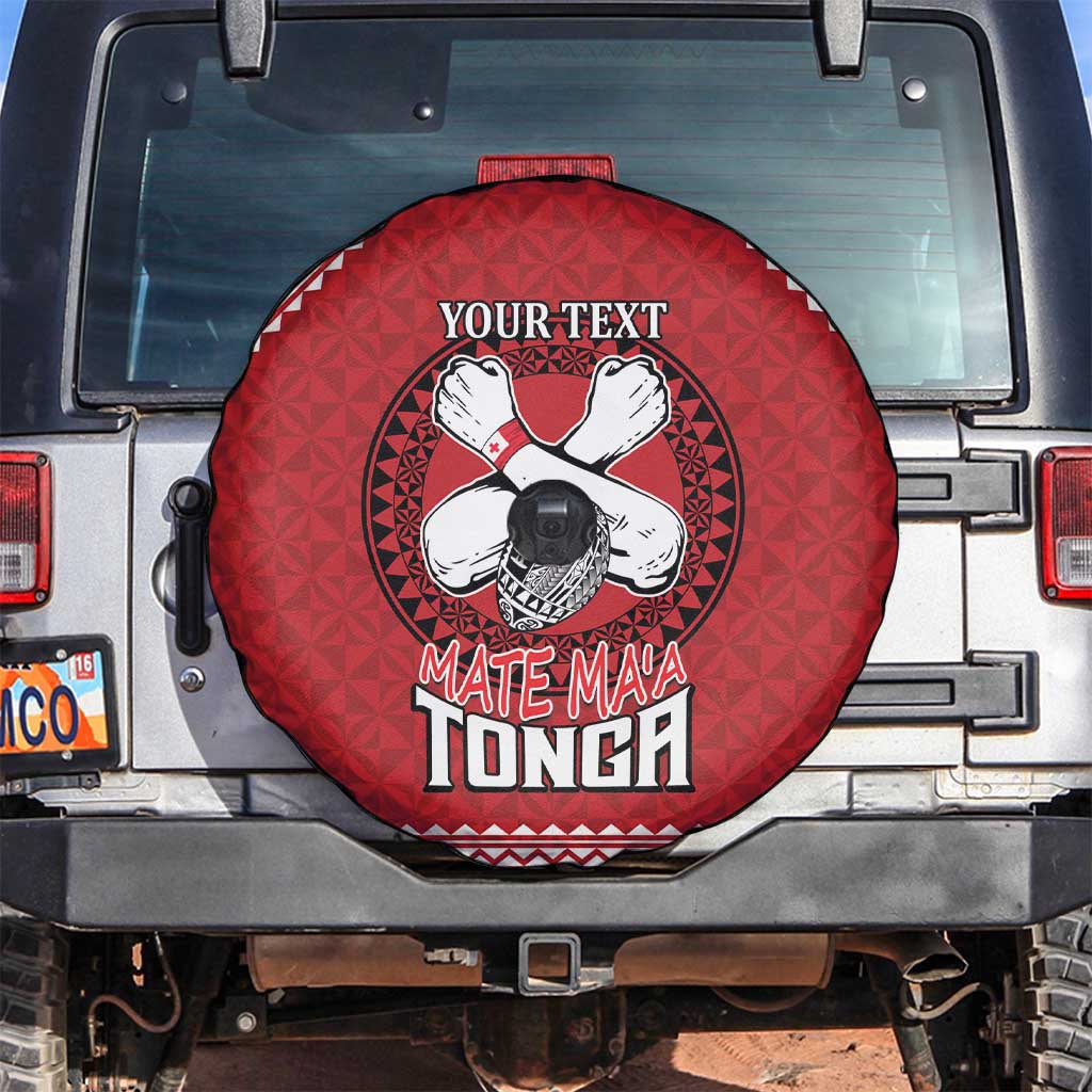 Tonga Rugby XIII Custom Spare Tire Cover Mate Ma'a Tonga with Ngatu Pattern