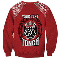 Tonga Rugby XIII Custom Sweatshirt Mate Ma'a Tonga with Ngatu Pattern LT9 - Polynesian Pride