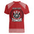 Tonga Rugby XIII Custom Women V-Neck T-Shirt Mate Ma'a Tonga with Ngatu Pattern