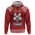 Tonga Rugby XIII Custom Zip Hoodie Mate Ma'a Tonga with Ngatu Pattern