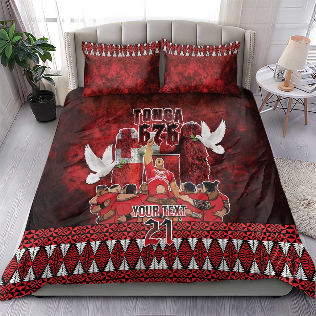 Custom Tonga 676 Haamonga a Maui Bedding Set Tongan Sipi Tau Unique Dance LT9 - Polynesian Pride