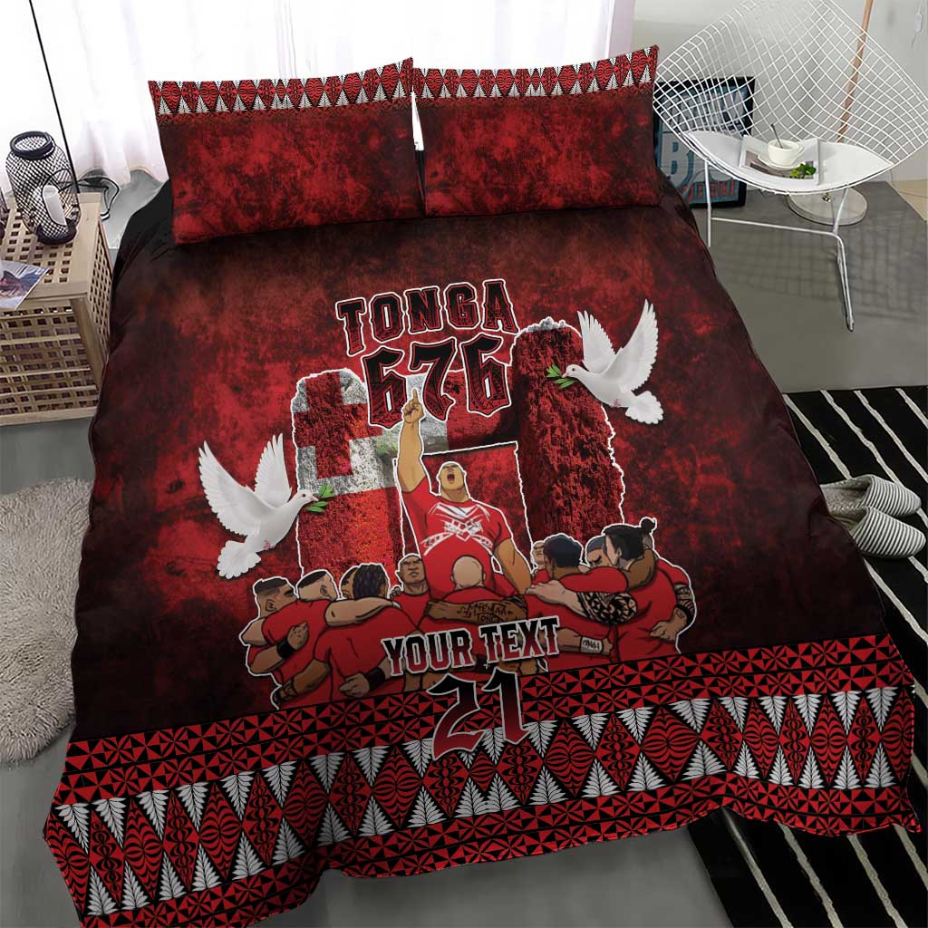 Custom Tonga 676 Haamonga a Maui Bedding Set Tongan Sipi Tau Unique Dance LT9 - Polynesian Pride