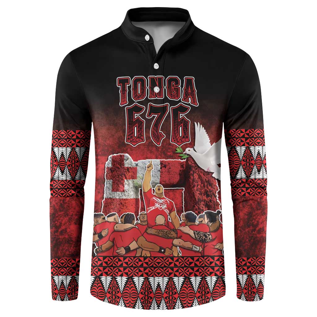 Custom Tonga 676 Haamonga a Maui Button Sweatshirt Tongan Sipi Tau Unique Dance LT9 Red - Polynesian Pride