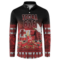 Custom Tonga 676 Haamonga a Maui Button Sweatshirt Tongan Sipi Tau Unique Dance LT9 Red - Polynesian Pride