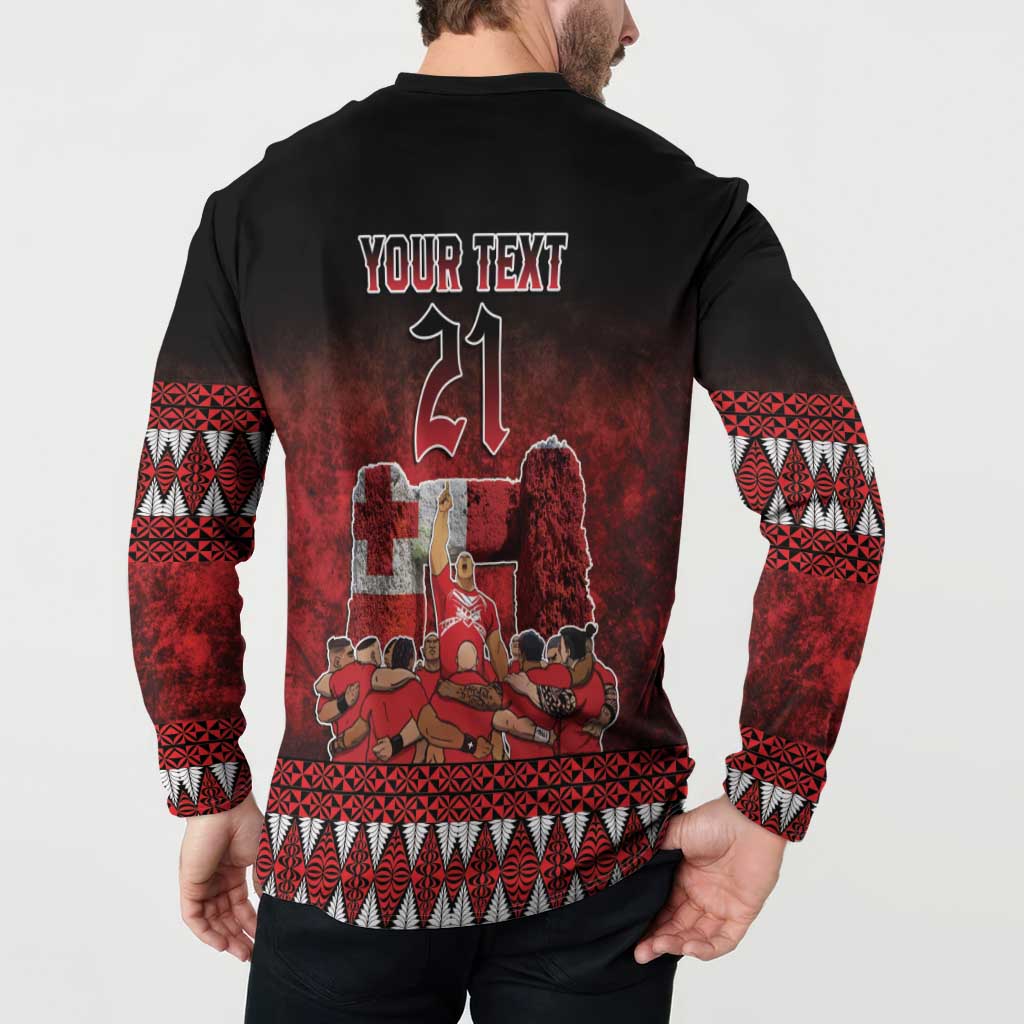 Custom Tonga 676 Haamonga a Maui Button Sweatshirt Tongan Sipi Tau Unique Dance LT9 - Polynesian Pride