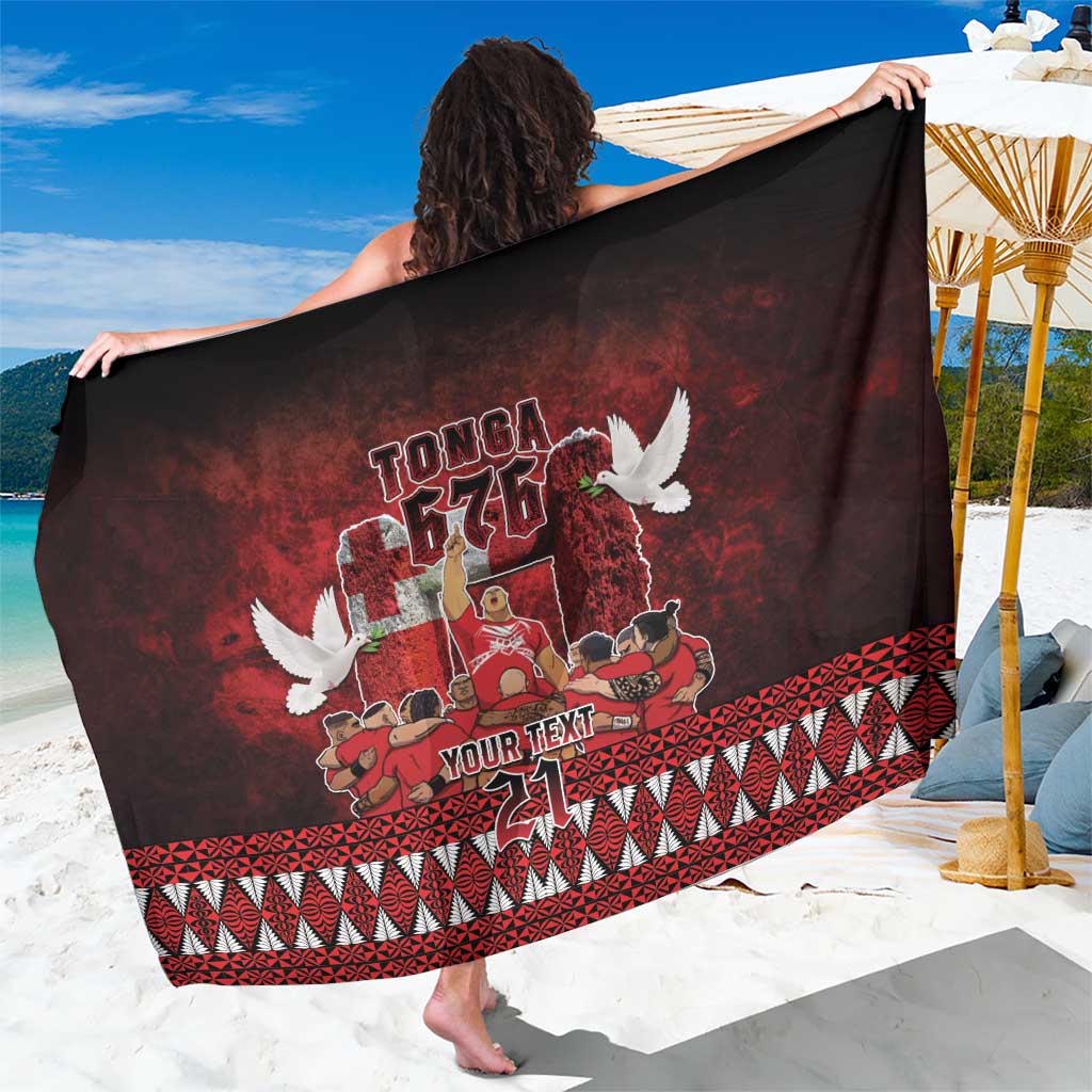 Custom Tonga 676 Haamonga a Maui Sarong Tongan Sipi Tau Unique Dance LT9 One Size 44 x 66 inches Red - Polynesian Pride