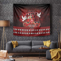 Custom Tonga 676 Haamonga a Maui Tapestry Tongan Sipi Tau Unique Dance LT9 Red - Polynesian Pride