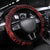 Tonga XIII Rugby Tribal Tattoo Steering Wheel Cover Mate Ma'a Tonga Kupesi Ngatu Grunge Style