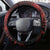 Tonga XIII Rugby Tribal Tattoo Steering Wheel Cover Mate Ma'a Tonga Kupesi Ngatu Grunge Style