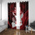 Custom Tonga XIII Rugby Tribal Tattoo Window Curtain Mate Ma'a Tonga Kupesi Ngatu Grunge Style