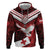 Custom Tonga XIII Rugby Tribal Tattoo Zip Hoodie Mate Ma'a Tonga Kupesi Ngatu Grunge Style