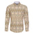 Pasifika Sataoa Pattern Simple Motif Family Matching Long Sleeve Bodycon Dress and Hawaiian Shirt Beige Tan LT9 Dad's Shirt - Long Sleeve Beige Tan - Polynesian Pride