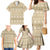 Pasifika Sataoa Pattern Simple Motif Family Matching Mermaid Dress and Hawaiian Shirt Beige Tan LT9 - Polynesian Pride