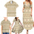 Pasifika Sataoa Pattern Simple Motif Family Matching Summer Maxi Dress and Hawaiian Shirt Beige Tan LT9 - Polynesian Pride