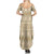 Pasifika Sataoa Pattern Simple Motif Family Matching Summer Maxi Dress and Hawaiian Shirt Beige Tan LT9 - Polynesian Pride