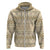 Pasifika Sataoa Pattern Simple Motif Hoodie Beige Tan LT9 Zip Hoodie Beige Tan - Polynesian Pride