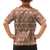 Pasifika Sataoa Pattern Simple Motif Family Matching Long Sleeve Bodycon Dress and Hawaiian Shirt Brown Beige Tan LT9 - Polynesian Pride