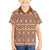 Pasifika Sataoa Pattern Simple Motif Family Matching Long Sleeve Bodycon Dress and Hawaiian Shirt Brown Beige Tan LT9 Son's Shirt Brown - Polynesian Pride