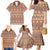 Pasifika Sataoa Pattern Simple Motif Family Matching Mermaid Dress and Hawaiian Shirt Brown Beige Tan LT9 - Polynesian Pride