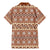 Pasifika Sataoa Pattern Simple Motif Family Matching Mermaid Dress and Hawaiian Shirt Brown Beige Tan LT9 - Polynesian Pride