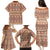 Pasifika Sataoa Pattern Simple Motif Family Matching Puletasi and Hawaiian Shirt Brown Beige Tan LT9 - Polynesian Pride