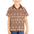 Pasifika Sataoa Pattern Simple Motif Family Matching Short Sleeve Bodycon Dress and Hawaiian Shirt Brown Beige Tan LT9 Son's Shirt Brown - Polynesian Pride