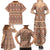 Pasifika Sataoa Pattern Simple Motif Family Matching Summer Maxi Dress and Hawaiian Shirt Brown Beige Tan LT9 - Polynesian Pride